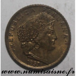 PERU - KM 223 - 5 CENTAVOS 1957