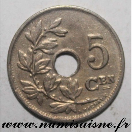 BELGIUM - KM 67 - 5 CENTIMES 1920 / 10 - Flemish legend - LEOPOLD 1st