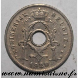 BELGIUM - KM 67 - 5 CENTIMES 1920 / 10 - Flemish legend - LEOPOLD 1st