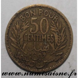 TUNISIE - KM 246 - BON POUR 50 CENTIMES 1926 - AH 1364