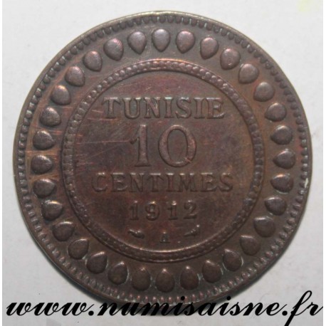 TUNISIA - KM 236 - 10 CENTIMES 1912 A