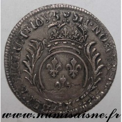 FRANCE - Gad 152 - LOUIS XIV - 1/4 ECU WITH PALMS 1695 P - DIJON