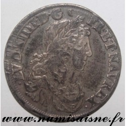 FRANCE - Gad 173 - LOUIS XIV - 1/2 ECU WITH YOUNG BUST 1662 B - Rouen