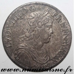 FRANKREICH - Gad 202 - LOUIS XIV - ECU MIT LANGEN HAAREN 1653 A - Paris