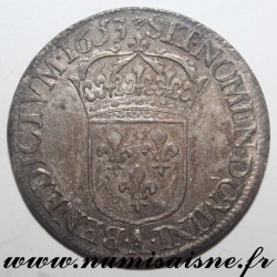 FRANCE - Gad 202 - LOUIS XIV - ECU WITH LONG HAIR 1653 A - Paris