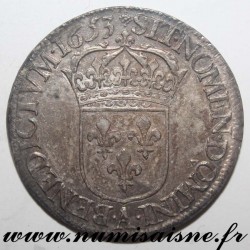 FRANKREICH - Gad 202 - LOUIS XIV - ECU MIT LANGEN HAAREN 1653 A - Paris