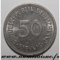 ALLEMAGNE - KM 109 - 50 PFENNIG 1969 D - Munich - RÉPUBLIQUE FÉDÉRALE