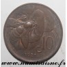 ITALIEN - KM 60 - 10 CENTESIMI 1921- VICTOR EMMANUEL III - Offset um 1 Uhr