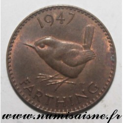 GREAT BRITAIN - KM 843 -  1 FARTHING 1947