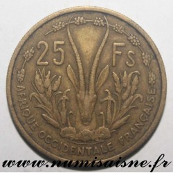 FRENCH WEST AFRICA - KM 7 - 25 FRANC 1956 - GAZELLE