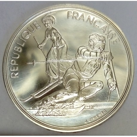 FRANCE - KM 984 - 100 FRANCS 1990 - TESTING - 17TH WINTER OLYMPIC GAMES - SLALOM  - ALBERTVILLE