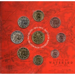 BELGIUM - MINTSET - 2015 - BU - 3.88 euros and 1 Medal - WATERLOO