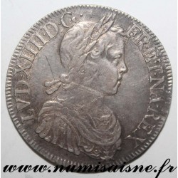 FRANKREICH - Gad 202 - LOUIS XIV - ECU MIT LANGEN HAAREN 1650 K - Bordeaux - VAR. NA REX