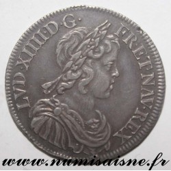 FRANCE - Gad 168 - LOUIS XIV - 1/2 ECU WITH SHORT HAIR 1645 A - Paris - Dot