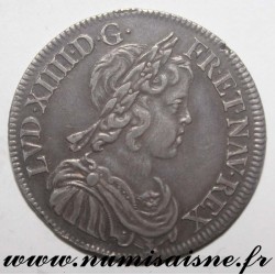 FRANKREICH - Gad 168 - LOUIS XIV - 1/2 ECU MIT KURZEM HAAREN 1645 A - Paris - Punkt