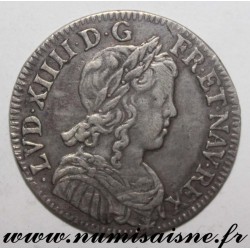 FRANKREICH - Gad 140 - LOUIS XIV - 1/4 ECU MIT LANGEN HAAREN 1651 K - Bordeaux