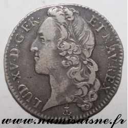 FRANKREICH - Gad 314 - LOUIS XV - 1/2  ECU MIT STIRNBAND 1741 P - Dijon - Selten