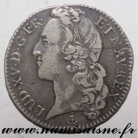 FRANCE - Gad 314 - LOUIS XV - 1/2  ECU WITH HEADBAND 1741 P - Dijon - Rare