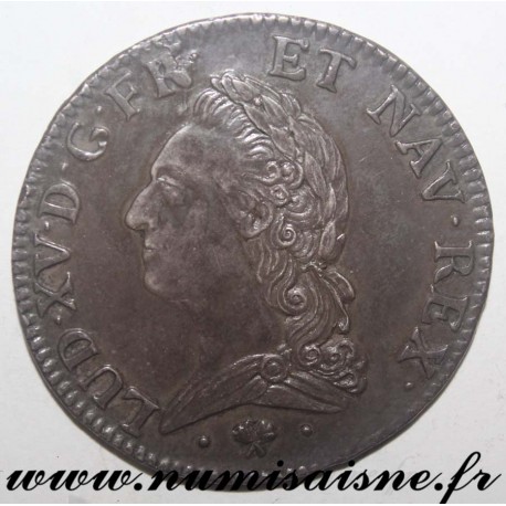 Gad 323 - LOUIS XV - ÉCU À LA VIEILLE TÊTE 1773 L - Bayonne - CHEVELURE REGRAVÉE