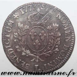 FRANCE - KM 323 - LOUIS XV - ECU WITH OLD HEAD  1773 L - Bayonne - Re-engraved hair