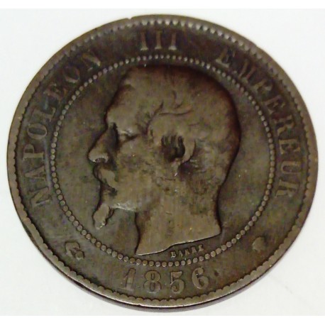 FRANCE - KM 771 - 10 CENTIMES 1856 MA STRASBOURG TYPE NAPOLEON III