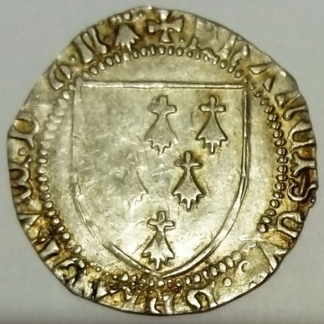 BRETAGNE - FRANCOIS II - 1458 - 1488 - GROS A L'ECU DE RENNES - TTB