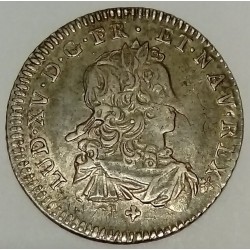 FRANKREICH  - LOUIS XV - 1/6 ECU - 1721 C - CAEN