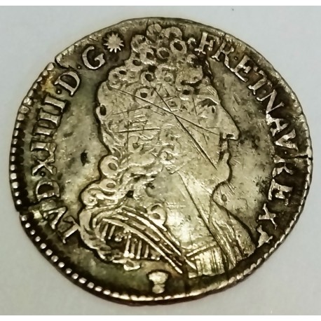 FRANCE - Gad 125 - LOUIS XIV - 1643-1715 - 1/10 EME ECU AUX 3 COURONNES - 1710 9 - RENNES