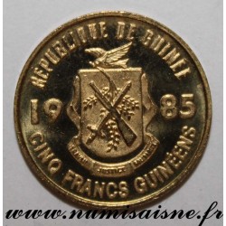 GUINEA - KM 56 - 5 FRANCS 1985