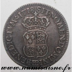 Gad 303 - LOUIS XV - 1/4 ÉCU DE FRANCE NAVARRE - 1718 BB - Strasbourg