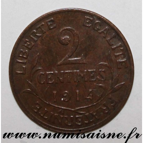 GADOURY 107 - 2 CENTIMES 1914 - TYPE DUPUIS - KM 841