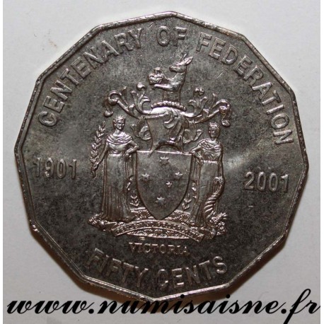 AUSTRALIA - KM 563 - 50 CENTS 2001 - CENTENARY OF THE FEDERATION - Western Australia