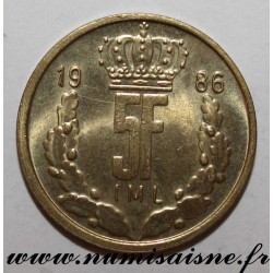LUXEMBOURG - KM 60 - 5 FRANC 1986