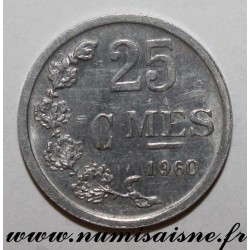 LUXEMBOURG - KM 45a - 25 CENTIMES 1960