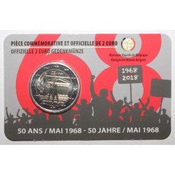 BELGIUM - 2 EURO 2018 - 50TH ANNIVERSARY OF THE STUDENT MOVEMENT - Coincard