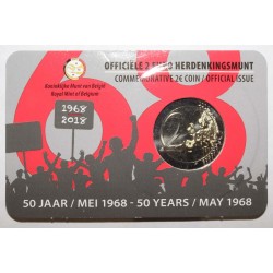 BELGIQUE - 2 EURO 2018 - 50ème Anniversaire de la Révolte Étudiante - Plaquette