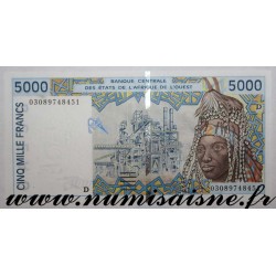 MALI - P 413 DK - 5.000 FRANCS 2003 D - ÉTATS DE L'AFRIQUE DE L'OUEST