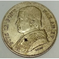 ITALIE - ETATS PONTIFICAUX - KM 1360 - 20 BAIOCCHI 1860 - PIE IX
