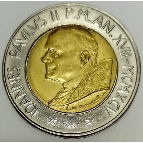 VATICAN - KM 267 - 500 LIRES 1995 - JEAN PAUL II