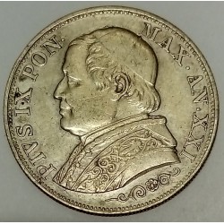 ITALIEN - VEREINIGTE STAATEN - KM 1378 - 1 LIRA 1866 R XXI - PIE IX