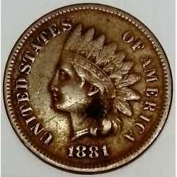 ETATS UNIS - KM 90a - 1 CENT 1881 - TETE D'INDIEN