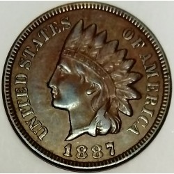 UNITED STATES - KM 90a - 1 CENT 1887 - INDIAN HEAD