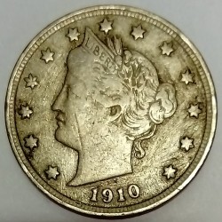 ETATS UNIS - KM 112 - 5 CENTS LIBERTY 1910