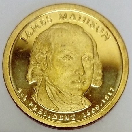 UNITED STATES - KM 404 - 1 DOLLAR 2007 - JAMES MADISON - 4TH PRESIDENT 1809-1817