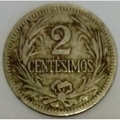 URUGUAY - KM 20 - 2 CENTESIMOS 1901 A