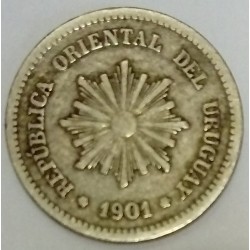 URUGUAY - KM 20 - 2 CENTESIMOS 1901 A