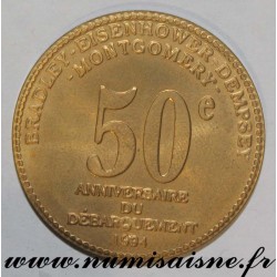 MÉDAILLE - GUERRE - 50e ANNIVERSAIRE DU DÉBARQUEMENT - OPÉRATION OVERLORD 1944