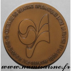 MEDAL - POLITICS - CENTENARY OF DIPLOMATIC RELATIONS BETWEEN FRANCE AND KOREA - 1886 - 1986