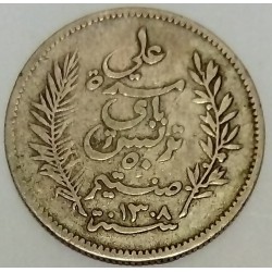 TUNISIE - KM 223 - 50 CENTIMES 1891 A - AH 1308