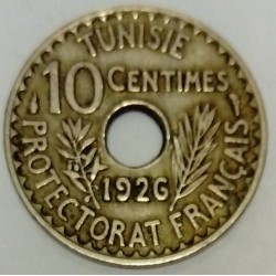 TUNISIA - KM 254 -  10 CENTIMES 1926